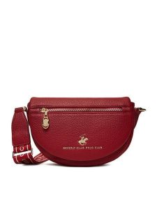 Beverly Hills Polo Club Torebka C-BHPC-C-009-07 Czerwony. Czerwone listonoszki Beverly Hills Polo Club, bez wzorów, z materiału, bez dodatków. Za 179,99 zł.