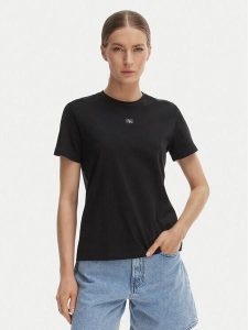 Calvin Klein Jeans T-Shirt LV047F227G Czarny Classic Fit. Czarne t-shirty Calvin Klein Jeans, xl, bez wzorów, z bawełny, bez kołnierzyka, bez ramiączek. Za 169,99 zł.