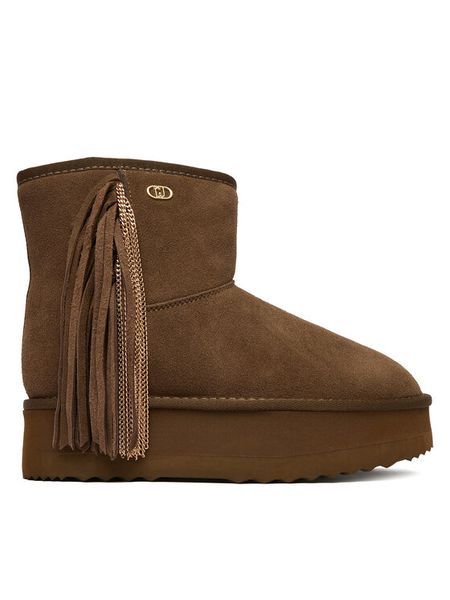 Liu Jo Śniegowce Jane 09 SF5109 PX002 Brązowy. Brązowe buty zimowe Liu Jo, ze skóry, bez obcasa, bez zapięcia. Za 719,99 zł.