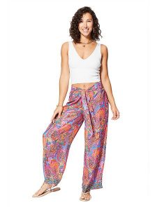 Aller Simplement Spodnie w kolorze różowo-niebieskim rozmiar: 34-40. Różowe spodnie z wysokim stanem Aller Simplement, bez wzorów, z materiału, z podwyższonym stanem. Za 56,99 zł.