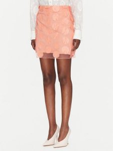 Bruuns Bazaar Spódnica mini Joannas BBW4545 Koralowy Regular Fit. Pomarańczowe spódnice Bruuns Bazaar, bez wzorów, z syntetyku, mini. Za 469,99 zł.