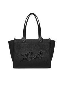 KARL LAGERFELD Torebka A4W30258 Czarny. Czarne shopper bag KARL LAGERFELD, bez wzorów, ze skóry, bez dodatków. Za 799,99 zł.