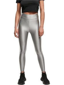 Urban Classics Legginsy w kolorze srebrnym rozmiar: XL. Szare legginsy Urban Classics, bez wzorów, z podwyższonym stanem. Za 79,03 zł.