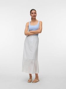 Vero Moda Spódnica w kolorze białym rozmiar: S. Białe spódnice Vero Moda, s, bez wzorów, z bawełny, maxi. Za 83,22 zł.