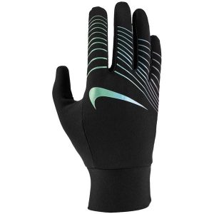 Lekkie Rękawice Zimowe DriFIT Dla Kobiet. Czarne rękawiczki Nike, na zimę, bez wzorów. Za 242,99 zł.