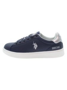 U.S. Polo Assn. Sneakersy w kolorze srebrno-granatowym rozmiar: 39. Niebieskie trampki U.S. Polo Assn., bez wzorów, bez zapięcia. Za 173,99 zł.