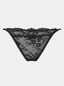 Dorina Stringi FXST0046LA176 Czarny. Czarne stringi Dorina, bez wzorów, z syntetyku. Za 29,99 zł.
