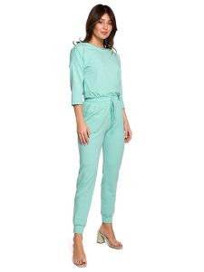 Be Wear Kombinezon w kolorze miętowym rozmiar: M. Zielone kombinezony Be Wear, m, bez wzorów, bez kołnierzyka, bez ramiączek. Za 118,56 zł.