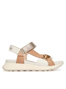 Hispanitas Sandały CHV264807 C001 Beżowy. Brązowe sandały Hispanitas, bez wzorów, ze skóry, bez obcasa, na płaskiej podeszwie, bez zapięcia. Za 549,99 zł.