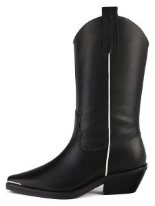 Loft37 Skórzane botki w kolorze czarnym rozmiar: 41. Czarne botki Loft37, bez wzorów, bez obcasa, bez zapięcia. Za 588,81 zł.