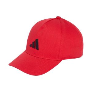 Czapka z daszkiem adidas Baseball. Czerwone czapki ADIDAS, bez wzorów, z bawełny, klasyczne. Za 58,99 zł.