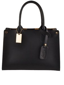 Florence Bags Skórzana torebka "Manor" w kolorze czarnym - 32 x 22 x 11 cm rozmiar: onesize. Czarne torebki klasyczne Florence Bags, bez wzorów, z materiału, przez ramię, bez dodatków. Za 382,99 zł.