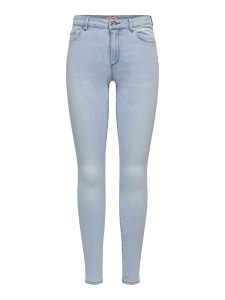 ONLY Dżinsy "Onlwauw" - Skinny fit - w kolorze błękitnym rozmiar: XS/L32. Niebieskie jeansy ONLY, z aplikacjami, ze skóry. Za 61,46 zł.