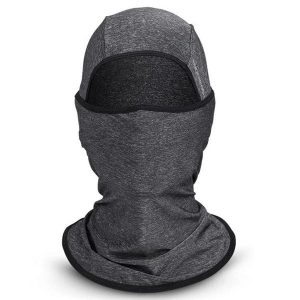 Czapka z pełnym zakryciem, przeciwsłoneczna, oddychająca. Szare czapki ROCKBROS, bez wzorów, z jedwabiu, sportowe. Za 74,00 zł.