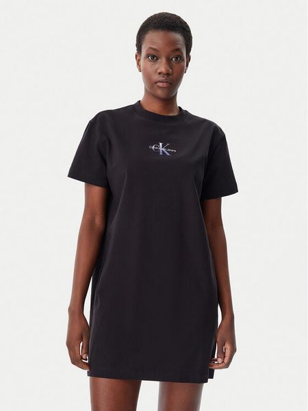 Calvin Klein Jeans Sukienka codzienna Gradient Monologo J20J225273 Czarny Relaxed Fit. Czarne kombinezony Calvin Klein Jeans, na co dzień, xs, bez wzorów, z bawełny, bez kołnierzyka, bez ramiączek, proste. Za 169,99 zł.