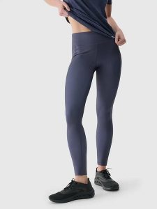 4F Legginsy sportowe w kolorze granatowym rozmiar: M. Niebieskie legginsy 4f, m, bez wzorów, z materiału, outdoorowe. Za 122,96 zł.