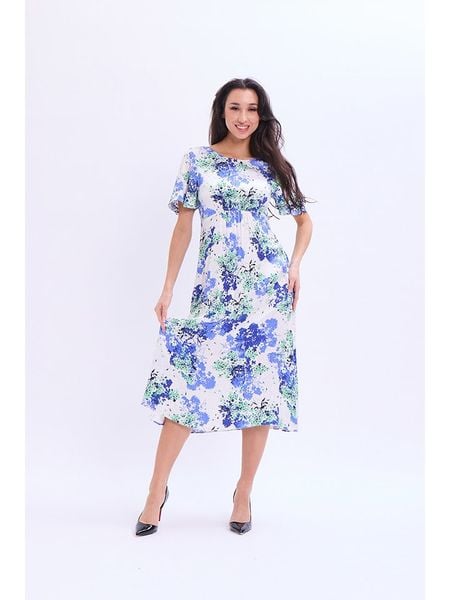 Marks & Spencer Sukienka w kolorze biało-niebieskim rozmiar: 44. Białe sukienki Marks & Spencer, bez wzorów, z wiskozy, bez kołnierzyka, bez ramiączek, midi. Za 139,95 zł.