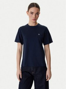 Weekend Max Mara T-Shirt Venaco 2615971031 Granatowy Relaxed Fit. Niebieskie t-shirty Weekend Max Mara, s, bez wzorów, z bawełny, bez kołnierzyka, bez ramiączek. Za 268,99 zł.
