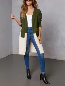 Milan Kiss Kardigan w kolorze oliwkowo-kremowym rozmiar: XL. Brązowe kardigany Milan Kiss. Za 160,96 zł.