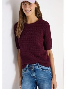 Cecil Sweter w kolorze bordowym rozmiar: XL. Czerwone swetry oversize Cecil, xl, bez wzorów, z bawełny, bez ramiączek. Za 109,78 zł.