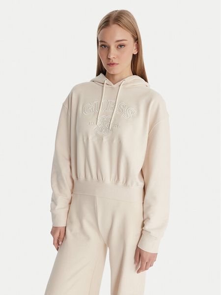 Guess Bluza V6RQ03 KD761 Écru Regular Fit. Bluzy Guess, l, z aplikacjami, z bawełny, bez kaptura. Za 379,99 zł.