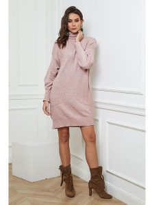 Joséfine Sukienka dzianinowa "Warren" w kolorze jasnoróżowym rozmiar: M. Różowe sukienki Joséfine, m, bez wzorów, z dzianiny, bez kołnierzyka, bez ramiączek, mini. Za 208,99 zł.