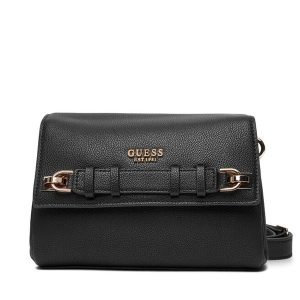 Torebka Guess. Czarne listonoszki Guess, z aplikacjami, bez dodatków. Za 419,99 zł.