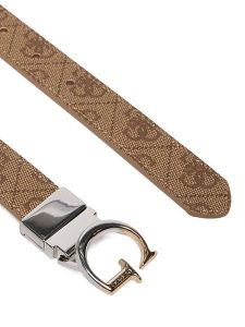 Guess Pasek Damski BW9325 P6115 Beżowy. Brązowe paski Guess, z aplikacjami, ze skóry. Za 199,99 zł.