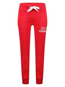 Geographical Norway Spodnie dresowe "Max" w kolorze czerwonym rozmiar: L. Czerwone spodnie dresowe Geographical Norway, l, bez wzorów, z dresówki. Za 79,03 zł.