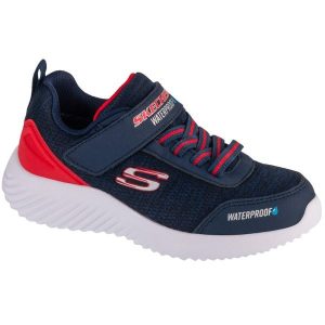 Buty SKECHERS BOUNDER-DRIPPER DROP Niebieski. Czerwone buty trekkingowe Skechers, z syntetyku, bez zapięcia. Za 249,99 zł.