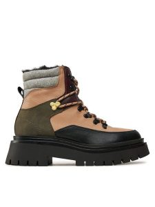Pepe Jeans Botki PLS50526 Beżowy. Brązowe botki Pepe Jeans, bez wzorów, z jeansu, bez obcasa, na płaskiej podeszwie, bez zapięcia. Za 529,99 zł.