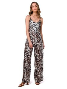 Stylove Kombinezon w kolorze kremowym rozmiar: S. Brązowe kombinezony Stylove, s, bez wzorów, bez kołnierzyka, bez ramiączek. Za 72,99 zł.