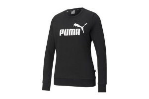 Damska bluza z okrągłym dekoltem Essentials z logo PUMA Light Gray Heather. Czarne szlafroki Puma, s, bez wzorów, z materiału, bez kaptura. Za 217,60 zł.