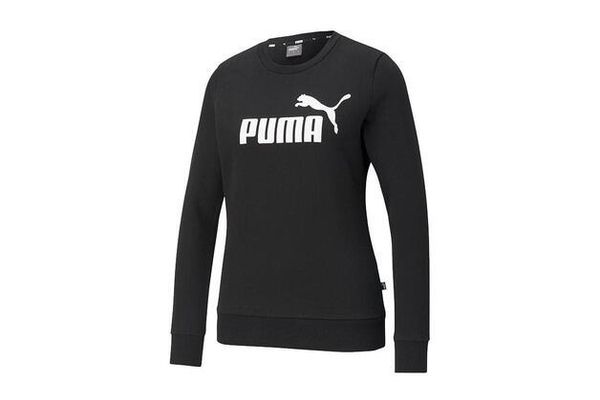 Damska bluza z okrągłym dekoltem Essentials z logo PUMA Light Gray Heather. Czarne szlafroki Puma, s, bez wzorów, z materiału, bez kaptura. Za 216,95 zł.