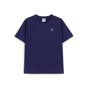 Koszulka damska DIADORA L.T-SHIRT SS CHROMIA. Niebieskie koszulki sportowe Diadora, bez wzorów, bez ramiączek. Za 39,99 zł.