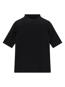 Jeanne Baret Koszulka "Navarino" w kolorze czarnym rozmiar: 44. Czarne bluzki Jeanne Baret, bez wzorów, z wełny, bez kołnierzyka, bez ramiączek. Za 224,52 zł.