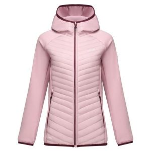 Damska kurtka hybrydowa Regatta Andreson. Czerwone kurtki Regatta, bez wzorów, z puchu, bez kaptura. Za 288,50 zł.