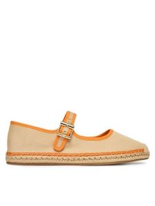 Tommy Hilfiger Espadryle Buckle Maryjane Espadrille FW0FW09239 Beżowy. Brązowe espadryle TOMMY HILFIGER, bez wzorów, z materiału, bez obcasa. Za 329,99 zł.