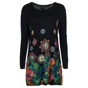 Desigual Sweter Damski Diane Xs, Czarny. Długie swetry marki Desigual. W wyprzedaży za 335,00 zł.