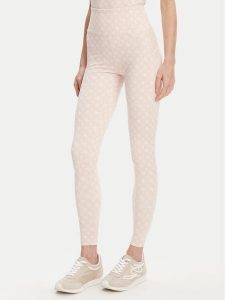 Guess Legginsy V5YB18 MC03W Różowy Slim Fit. Czerwone legginsy Guess, z aplikacjami, z syntetyku. Za 199,99 zł.