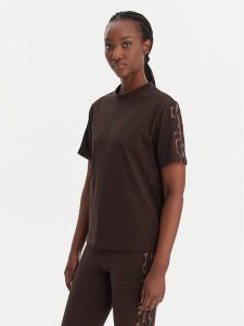 Adidas T-Shirt Seasonal Essentials Leopard Print KE8830 Brązowy Regular Fit. Brązowe t-shirty ADIDAS, xl, bez wzorów, z bawełny, bez kołnierzyka, bez ramiączek. Za 149,99 zł.