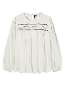 Vero Moda Bluzka w kolorze białym rozmiar: L. Białe bluzki Vero Moda, l, bez wzorów, z wiskozy, klasyczne, bez kołnierzyka, bez ramiączek. Za 79,21 zł.