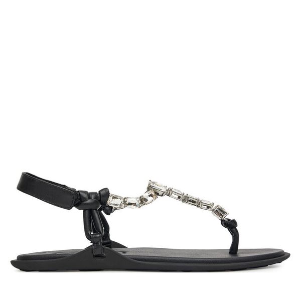 Sandały Badura. Czarne sandały Badura, bez wzorów, bez obcasa, na płaskiej podeszwie, bez zapięcia. Za 209,99 zł.