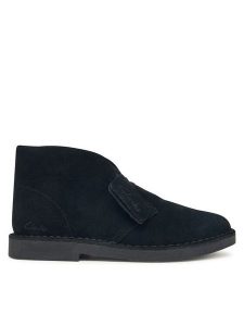 Clarks Botki Desert Bt Evo. 26182930 Czarny. Czarne botki Clarks, bez wzorów, ze skóry, bez obcasa, na płaskiej podeszwie, bez zapięcia. Za 489,99 zł.