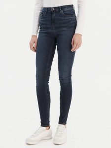 Tommy Jeans Jeansy Nora DW0DW21393 Niebieski Skinny Fit. Niebieskie jeansy Tommy Jeans, bez wzorów, z bawełny. Za 449,99 zł.