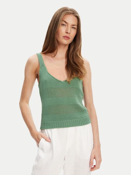 United Colors Of Benetton Top 1898DH018 Zielony Relaxed Fit. Zielone topy United Colors of Benetton, xs, bez wzorów, z bawełny, bez kołnierzyka, bez ramiączek. Za 79,99 zł.