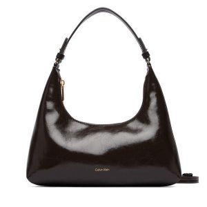 Torebka Calvin Klein. Brązowe torebki klasyczne Calvin Klein, bez wzorów, bez dodatków. Za 489,99 zł.