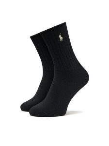 Polo Ralph Lauren Skarpety długie 455846847012 Czarny. Czarne skarpetki Polo Ralph Lauren, bez wzorów, z bawełny. Za 79,99 zł.