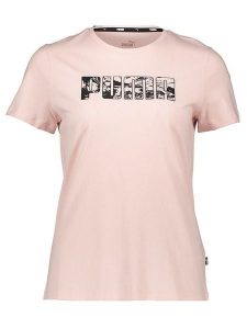 Puma Koszulka w kolorze jasnoróżowym rozmiar: L. Różowe bluzki Puma, l, bez wzorów, z bawełny, bez kołnierzyka, bez ramiączek. Za 57,20 zł.