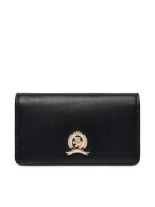 Tommy Hilfiger Portfel Luxe Leather Med Flap AW0AW16576 Czarny. Czarne portfele TOMMY HILFIGER, bez wzorów, ze skóry. Za 259,99 zł.
